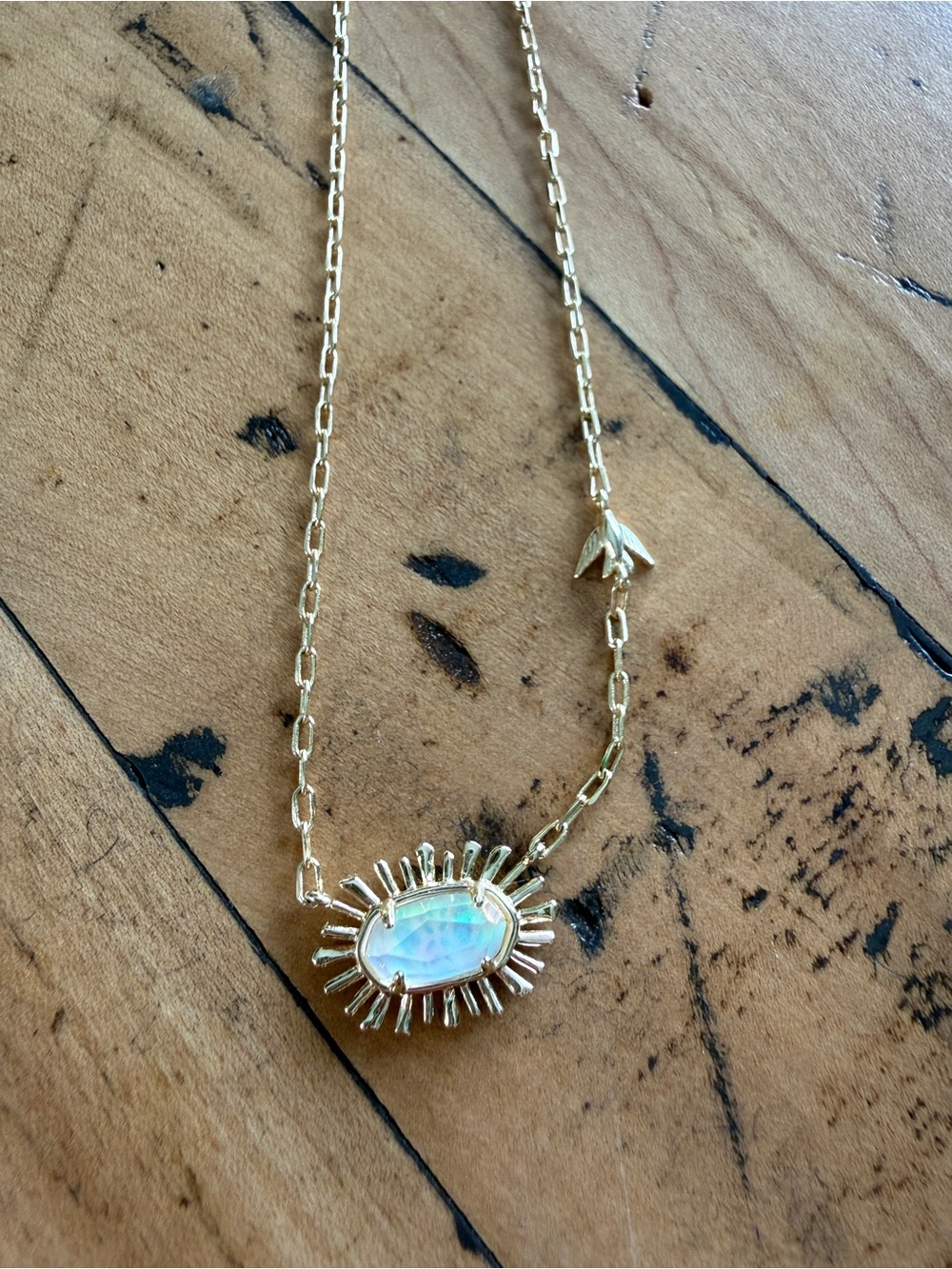 Kendra Scott Gold Opal Sunburst Pendant Necklace - Women Jewelry